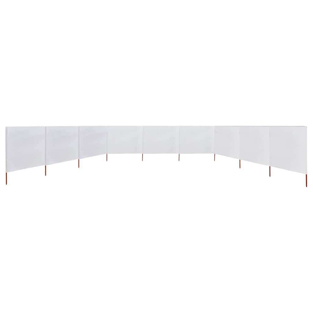 47186 vidaXL 9-panel Wind Screen Fabric 1200x80 cm Sand White