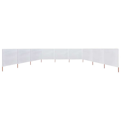 47186 vidaXL 9-panel Wind Screen Fabric 1200x80 cm Sand White