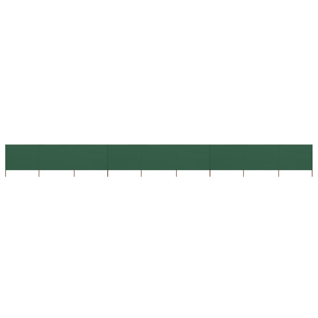 vidaXL 9-panel Wind Screen Fabric 1200x80 cm Green