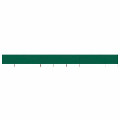 47187 vidaXL 9-panel Wind Screen Fabric 1200x80 cm Green