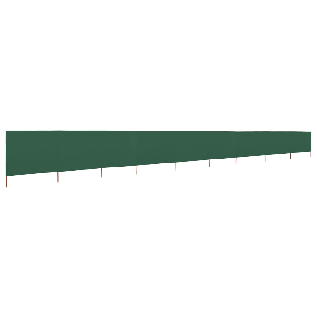 vidaXL 9-panel Wind Screen Fabric 1200x80 cm Green