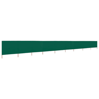 vidaXL 9-panel Wind Screen Fabric 1200x80 cm Green