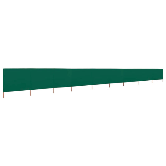 vidaXL 9-panel Wind Screen Fabric 1200x80 cm Green