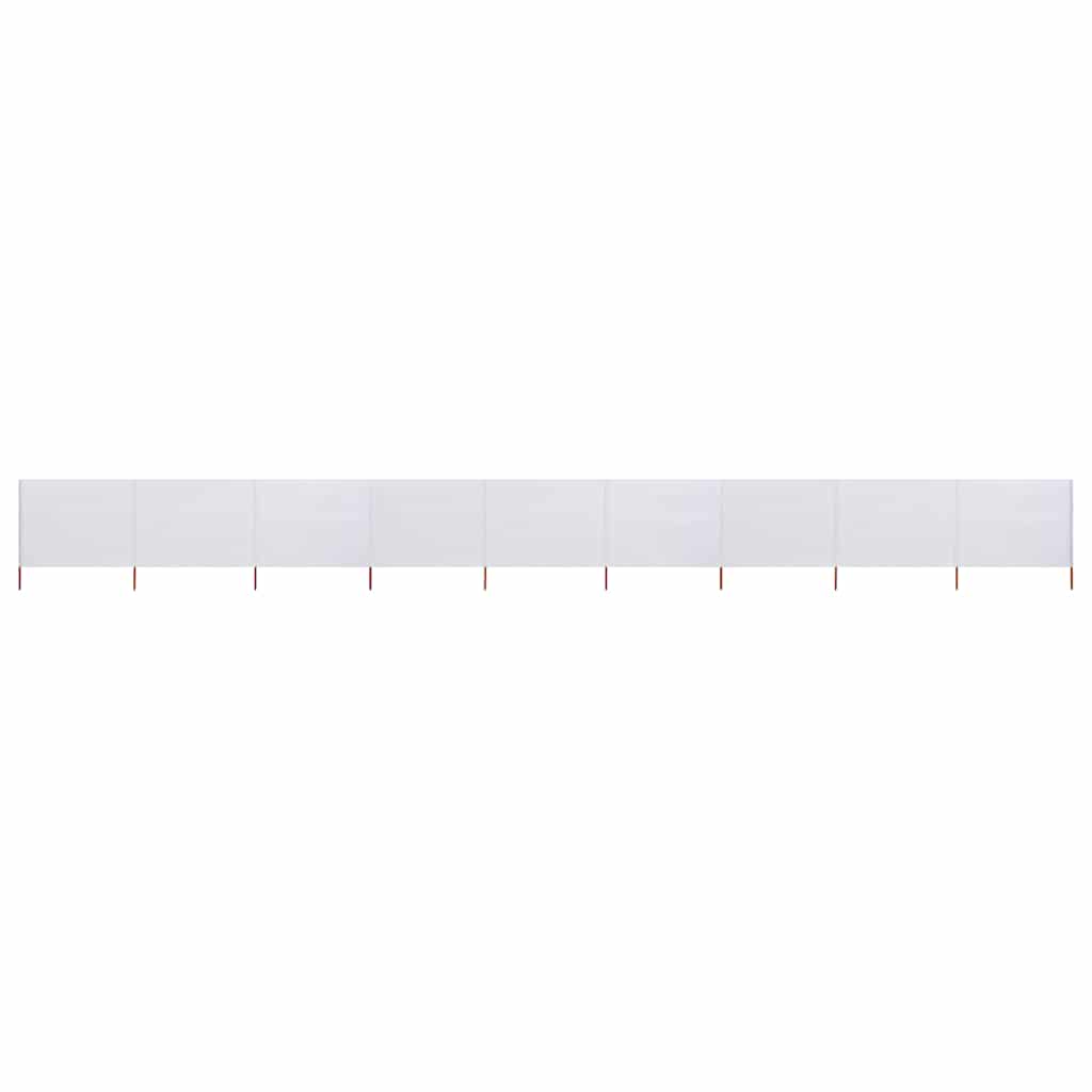 vidaXL 9-panel Wind Screen Fabric 1200x120 cm Sand White