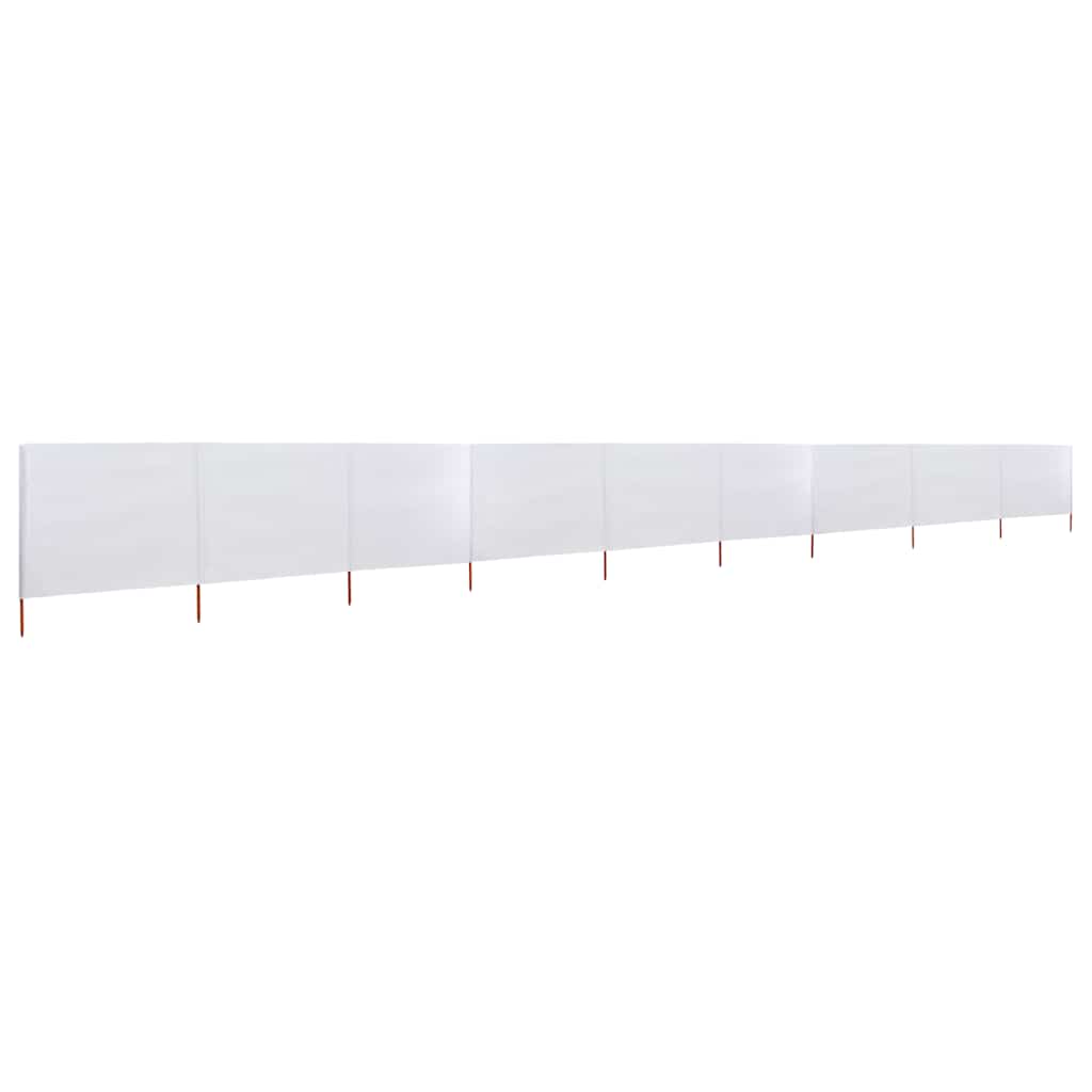 vidaXL 9-panel Wind Screen Fabric 1200x120 cm Sand White