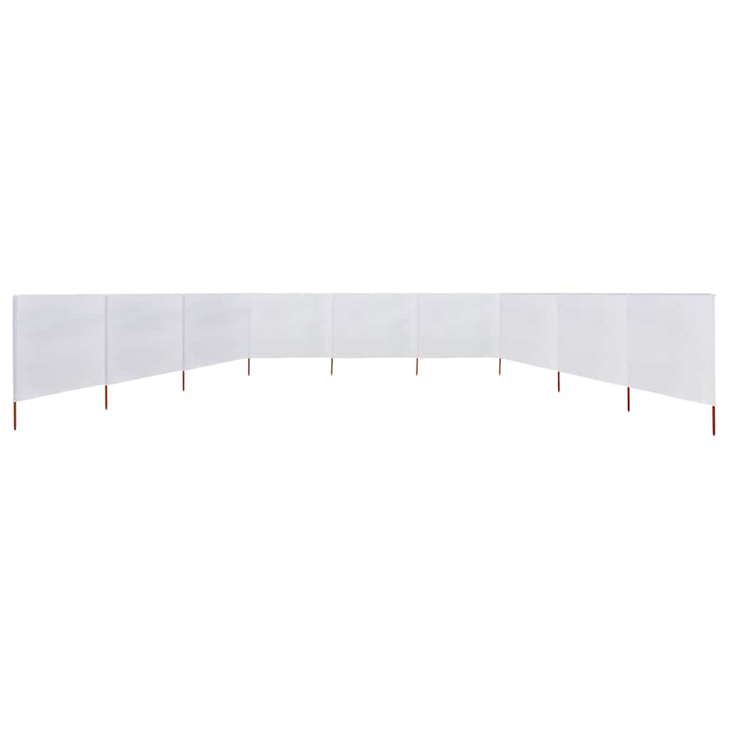 vidaXL 9-panel Wind Screen Fabric 1200x120 cm Sand White