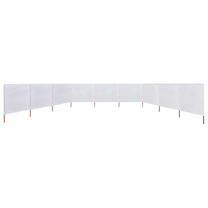 vidaXL 9-panel Wind Screen Fabric 1200x120 cm Sand White