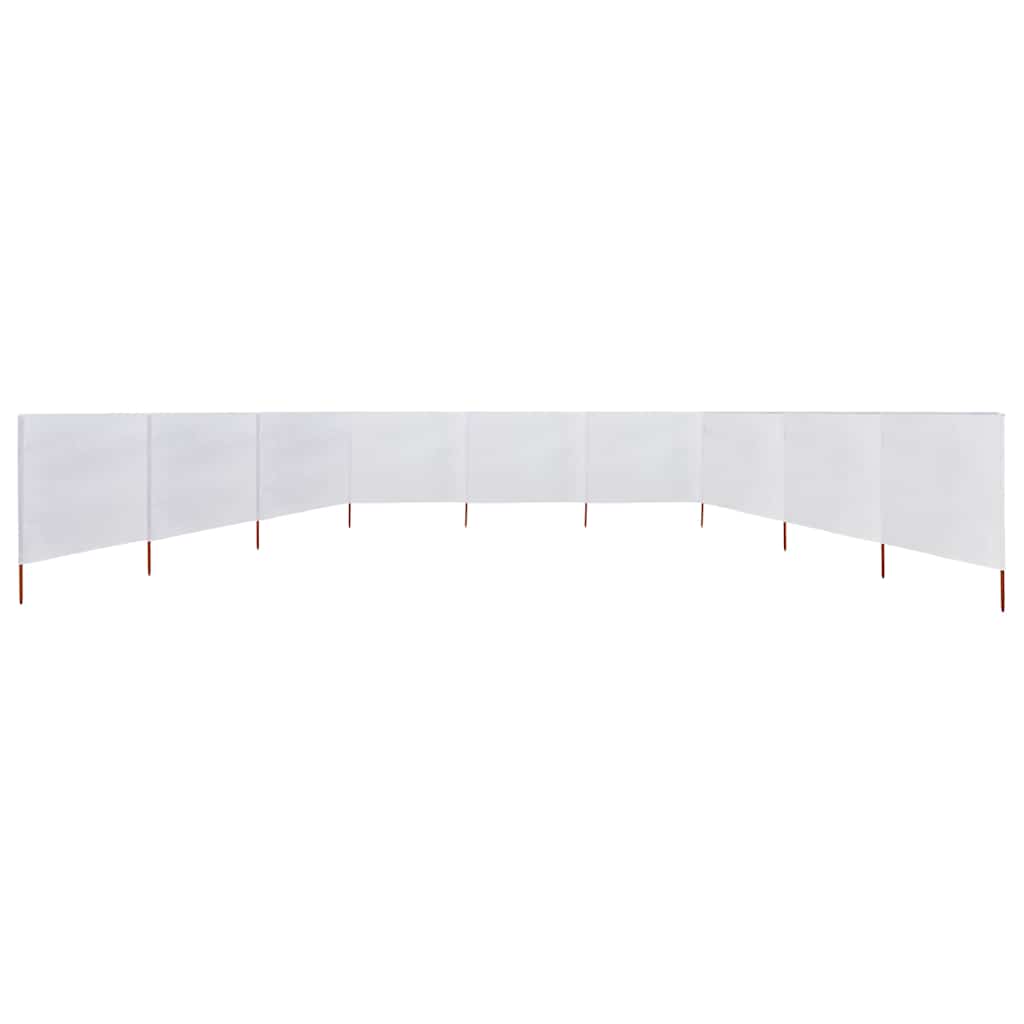 47192 vidaXL 9-panel Wind Screen Fabric 1200x120 cm Sand White