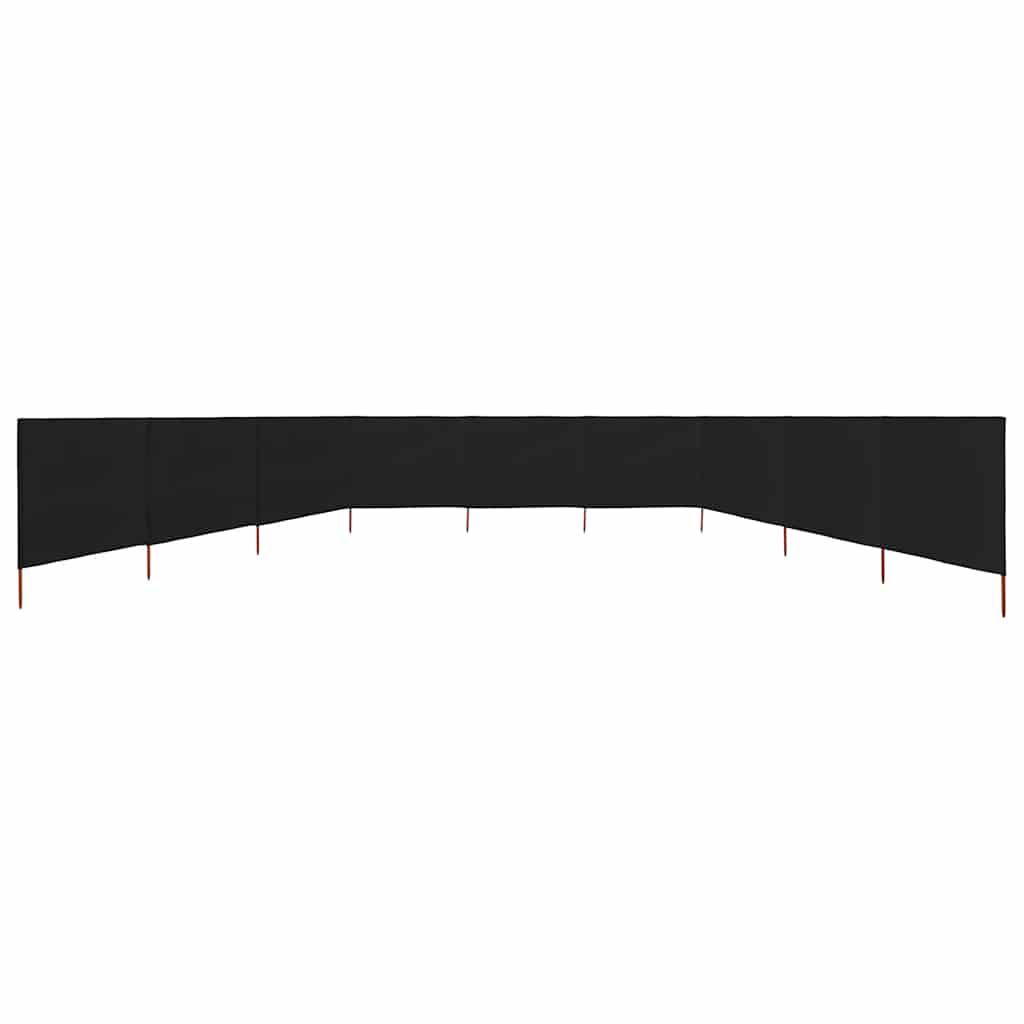vidaXL Wind Screen | Black | Non-woven fabric, wood | Large | Foldable