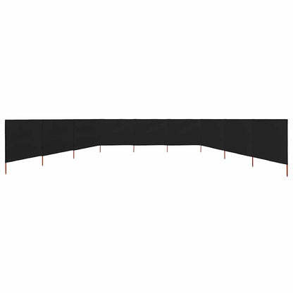 vidaXL Wind Screen | Black | Non-woven fabric, wood | Large | Foldable