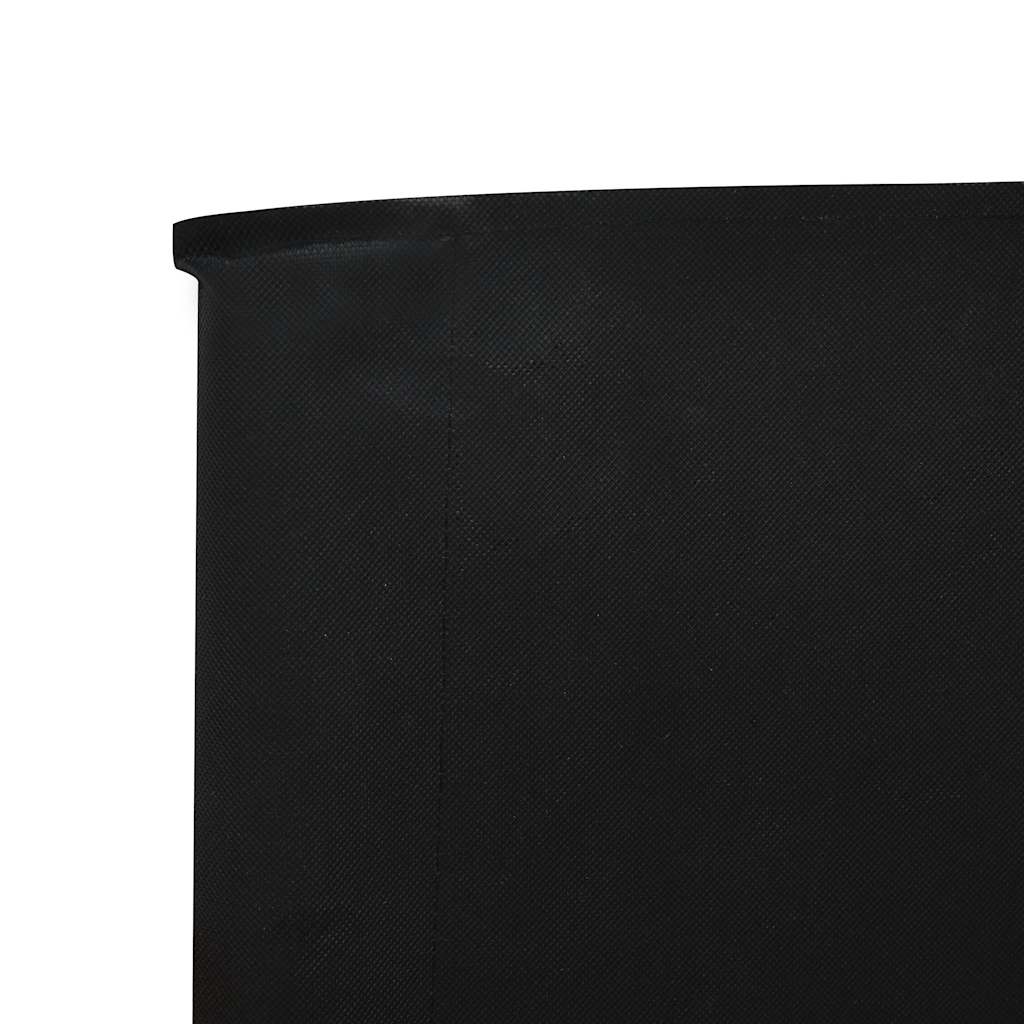 vidaXL Wind Screen | Black | Non-woven fabric, wood | Large | Foldable