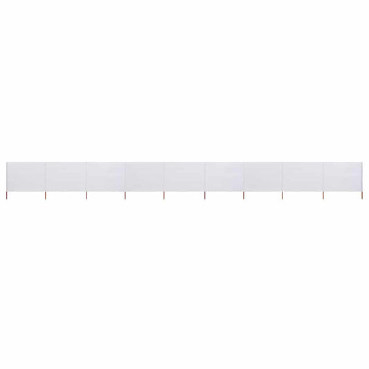 vidaXL 9-panel Wind Screen Fabric 1200x160 cm Sand White