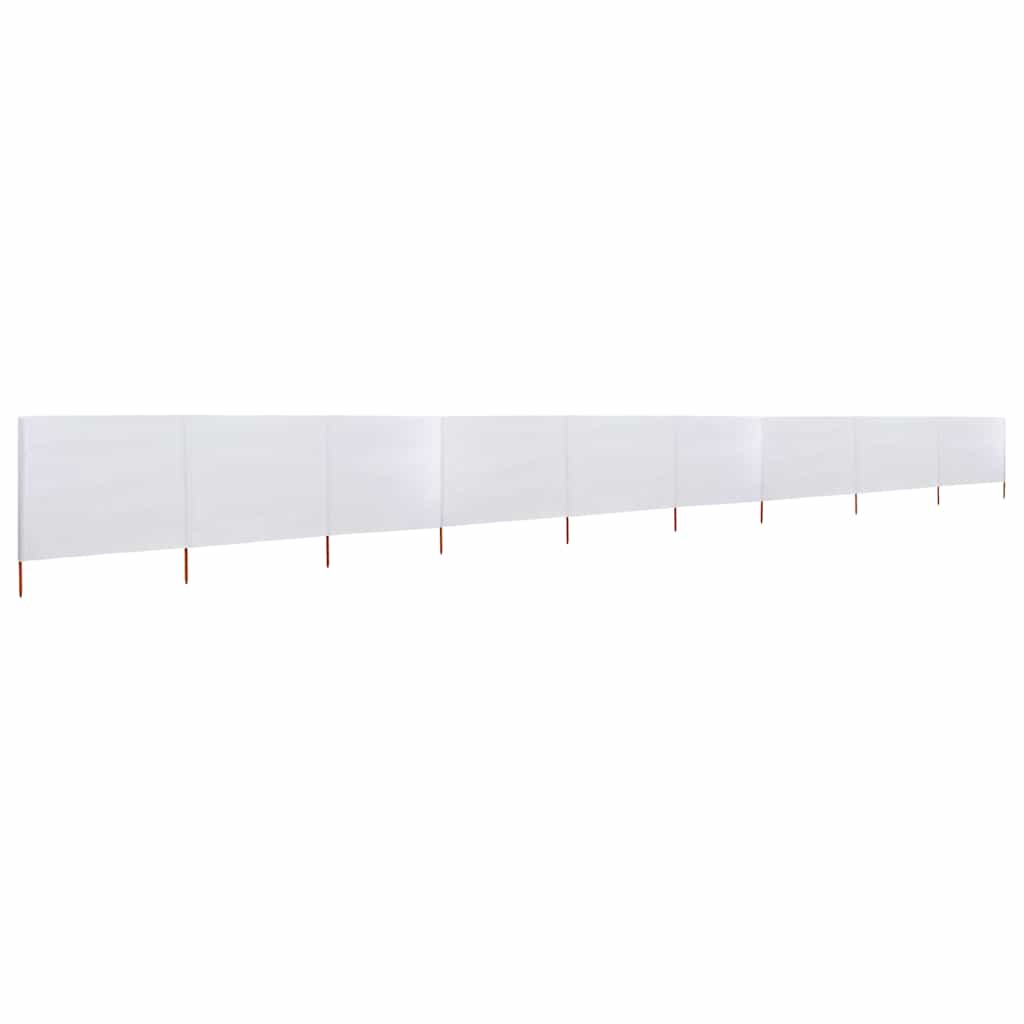 vidaXL 9-panel Wind Screen Fabric 1200x160 cm Sand White