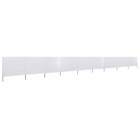 vidaXL 9-panel Wind Screen Fabric 1200x160 cm Sand White