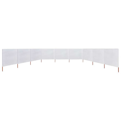 47198 vidaXL 9-panel Wind Screen Fabric 1200x160 cm Sand White