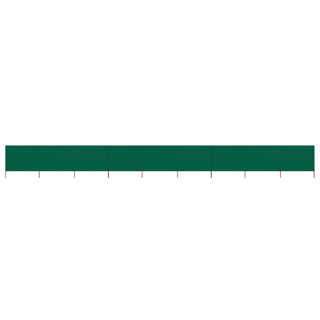 vidaXL 9-panel Wind Screen Fabric 1200x160 cm Green