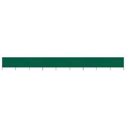 vidaXL 9-panel Wind Screen Fabric 1200x160 cm Green