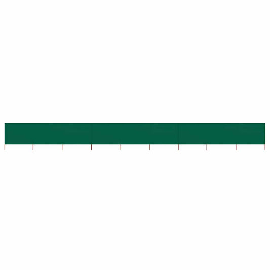 vidaXL 9-panel Wind Screen Fabric 1200x160 cm Green