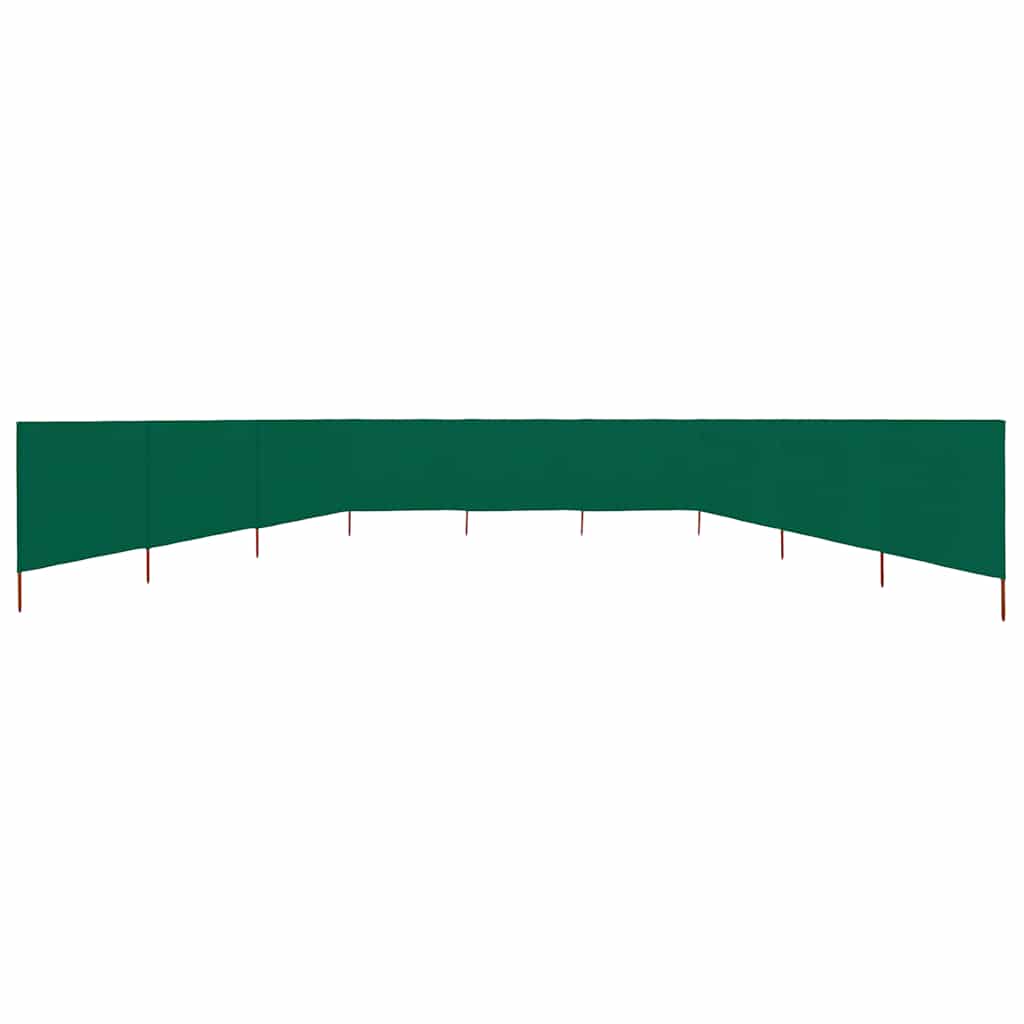 vidaXL 9-panel Wind Screen Fabric 1200x160 cm Green