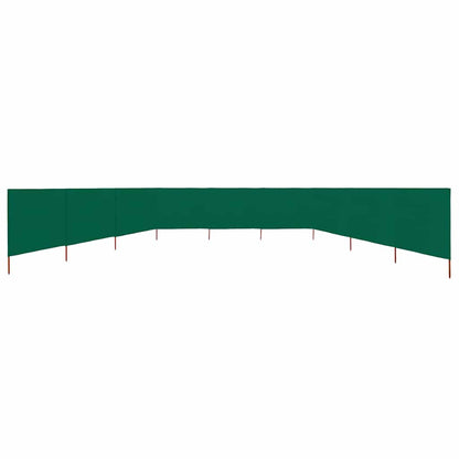 vidaXL 9-panel Wind Screen Fabric 1200x160 cm Green