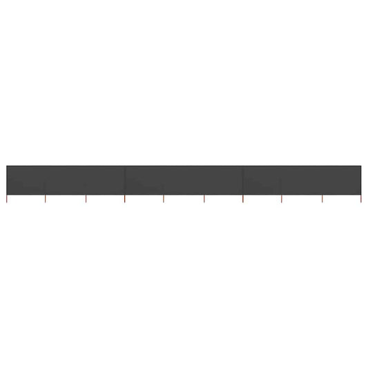 vidaXL 9-panel Wind Screen Fabric 1200x160 cm Anthracite