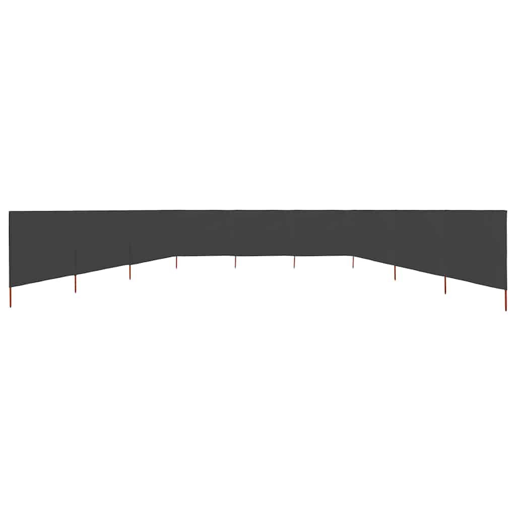 47200 vidaXL 9-panel Wind Screen Fabric 1200x160 cm Anthracite