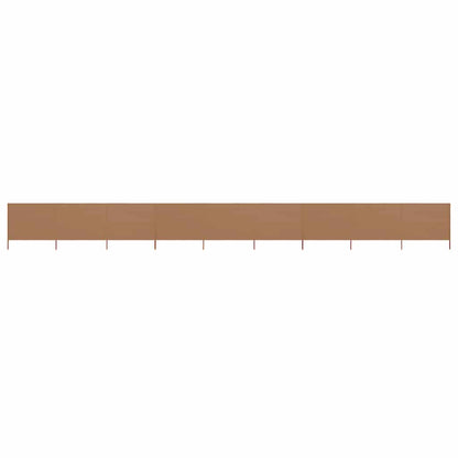 vidaXL 9-panel Wind Screen Fabric 1200x160 cm Taupe