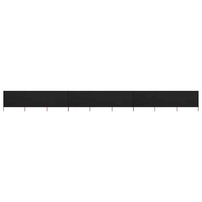 47202 vidaXL 9-panel Wind Screen Fabric 1200x160 cm Black