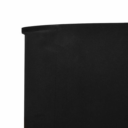 47202 vidaXL 9-panel Wind Screen Fabric 1200x160 cm Black