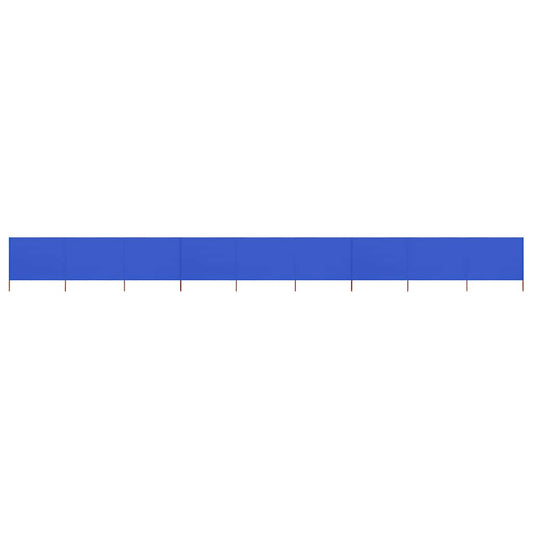 vidaXL 9-panel Wind Screen Fabric 1200x160 cm Azure Blue