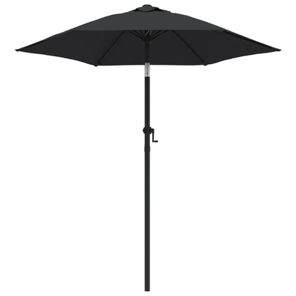 vidaXL Garden Parasol | Black and dark grey | Aluminium, Polyester | Medium