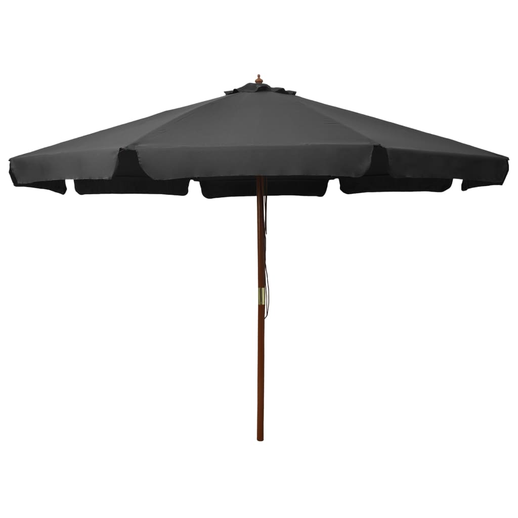 vidaXL Garden Parasol | Anthracite | Polyester | Large | Foldable
