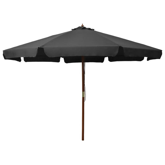 vidaXL Garden Parasol | Anthracite | Polyester | Large | Foldable