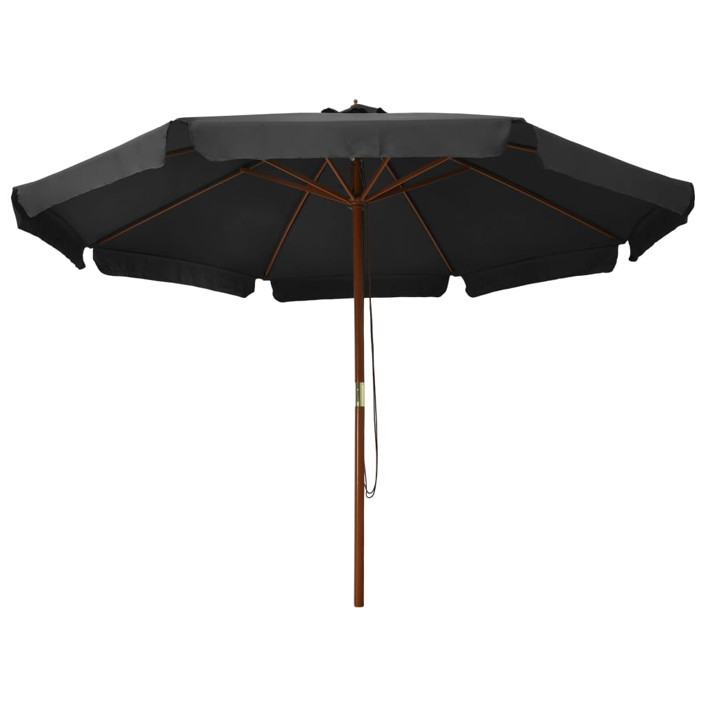 vidaXL Garden Parasol | Anthracite | Polyester | Large | Foldable
