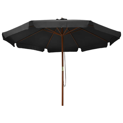 vidaXL Garden Parasol | Anthracite | Polyester | Large | Foldable