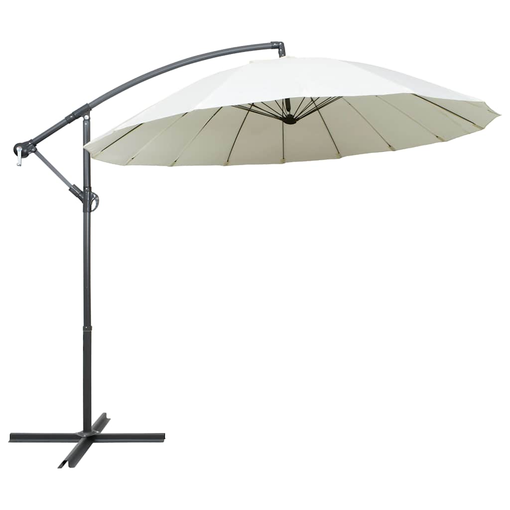 vidaXL Parasol | Sand white | Aluminium, Polyester | 3 m diameter