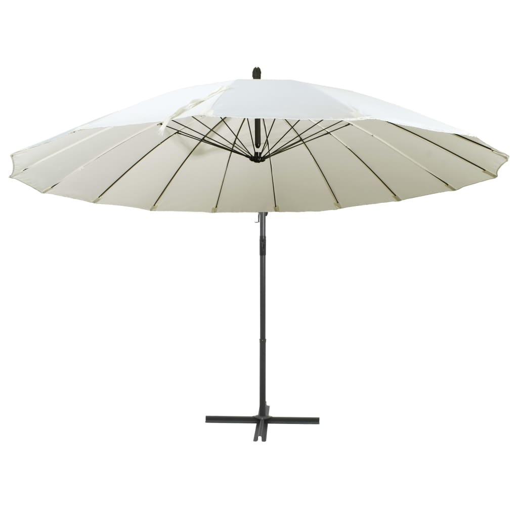 vidaXL Parasol | Sand white | Aluminium, Polyester | 3 m diameter