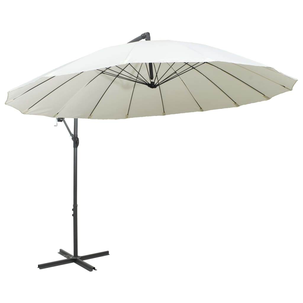 vidaXL Parasol | Sand white | Aluminium, Polyester | 3 m diameter