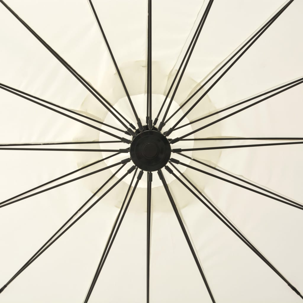 vidaXL Parasol | Sand white | Aluminium, Polyester | 3 m diameter
