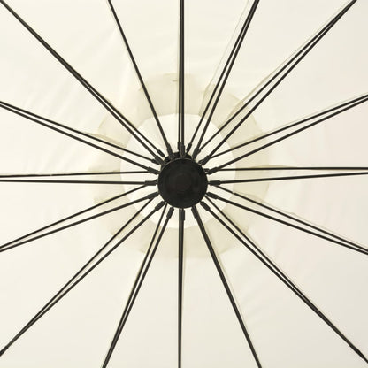 vidaXL Parasol | Sand white | Aluminium, Polyester | 3 m diameter