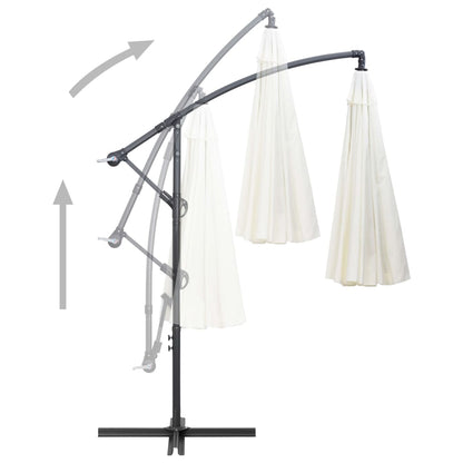 vidaXL Parasol | Sand white | Aluminium, Polyester | 3 m diameter