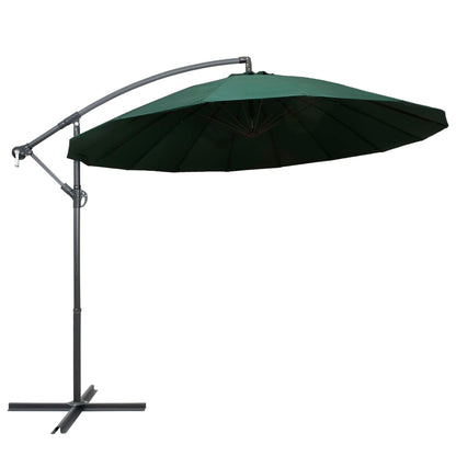 47221 vidaXL Hanging Parasol Green 3 m Aluminium Pole