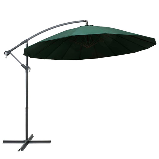 47221 vidaXL Hanging Parasol Green 3 m Aluminium Pole