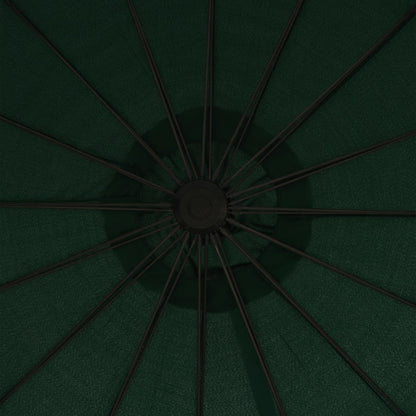 vidaXL Hanging Garden Parasol Green 3 m Aluminium Pole