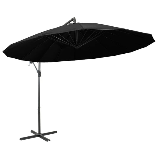 vidaXL Garden Parasol | Black | Aluminium, Polyester | Extra Large
