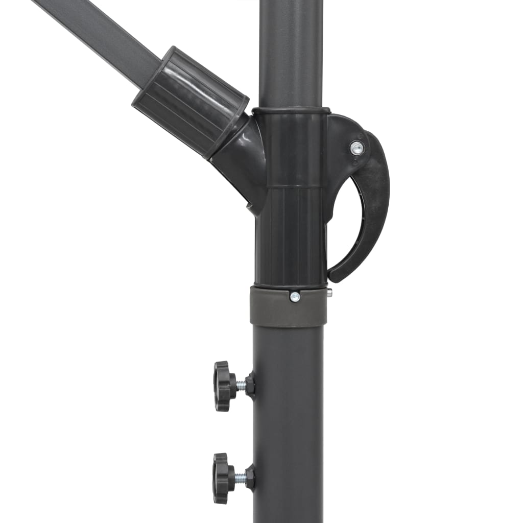 vidaXL Hanging Garden Parasol Black 3 m Aluminium Pole