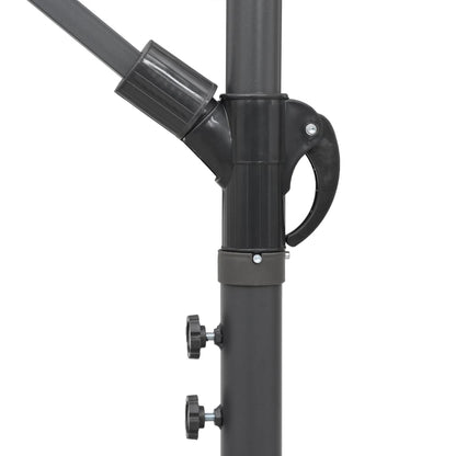vidaXL Hanging Garden Parasol Black 3 m Aluminium Pole