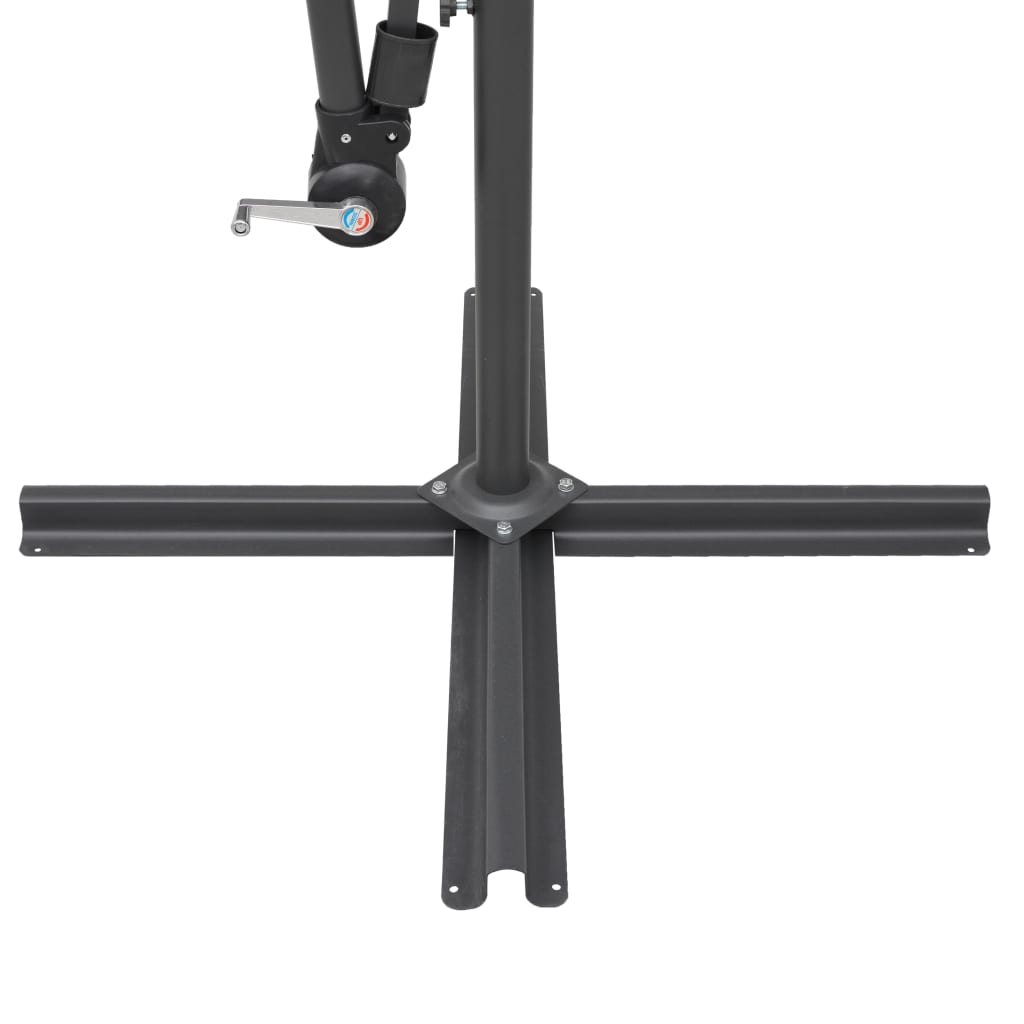vidaXL Hanging Garden Parasol Black 3 m Aluminium Pole