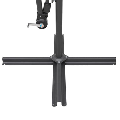 vidaXL Hanging Garden Parasol Black 3 m Aluminium Pole