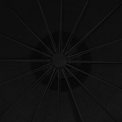 vidaXL Hanging Garden Parasol Black 3 m Aluminium Pole